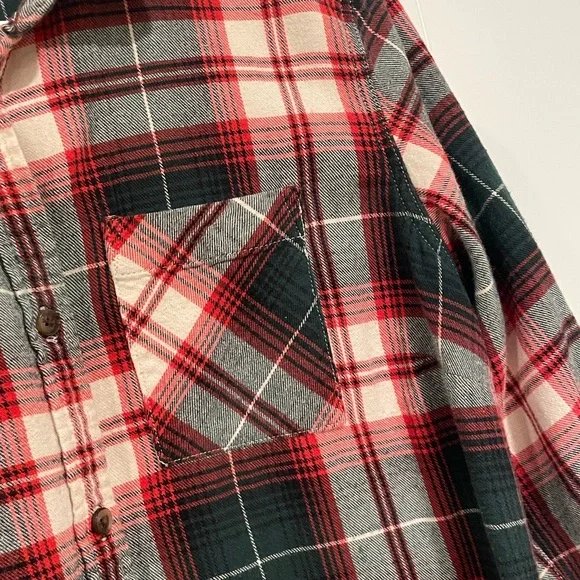 Plaid Roots Button-Up Shirt Red/Green - Picture 6 of 10